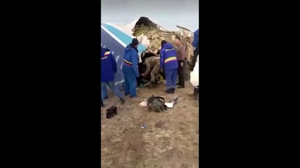 debris of Azerbaijan Airlines flight downed in Kazhakstan