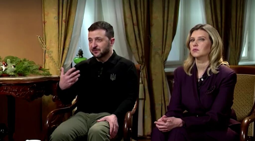 Ukraine's Zelenskiy gives interview with wife