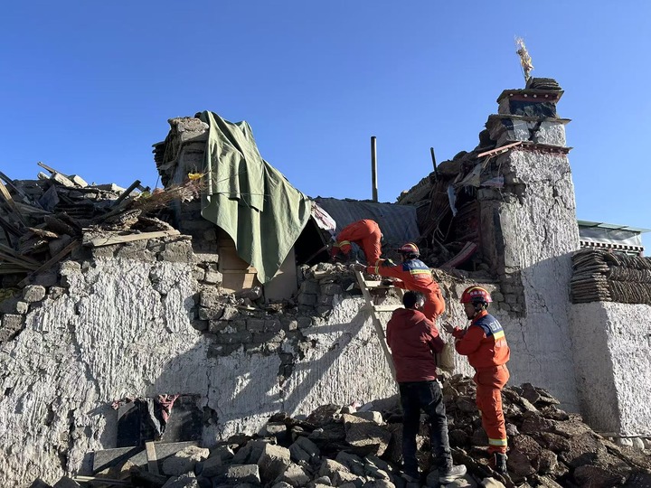 damages from earthquake in Tibet