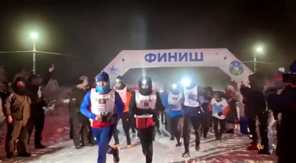 starting line of marathon running in Yakutia