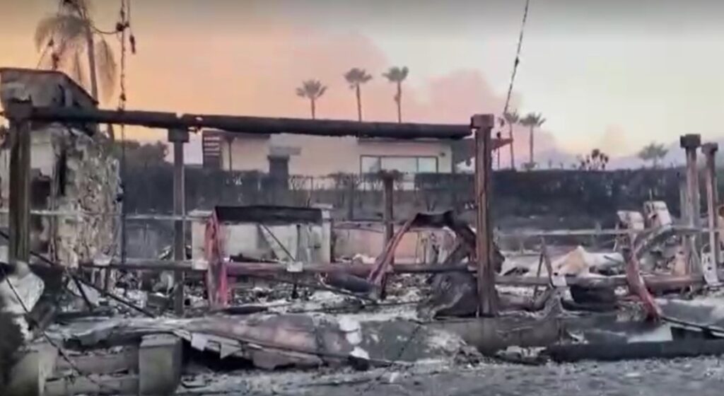 ruins from LA wildfire