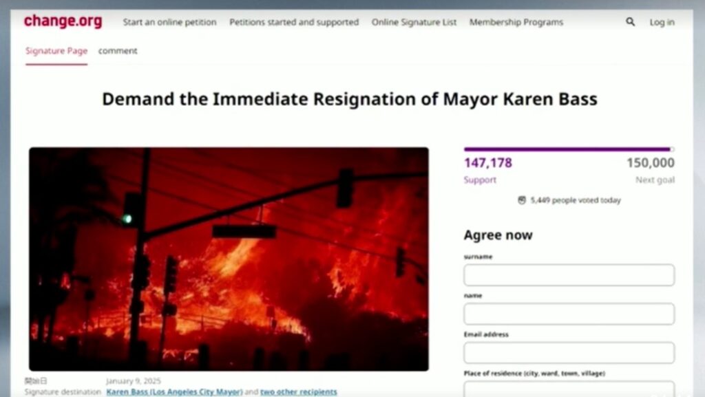 website calls for LA mayor to resign