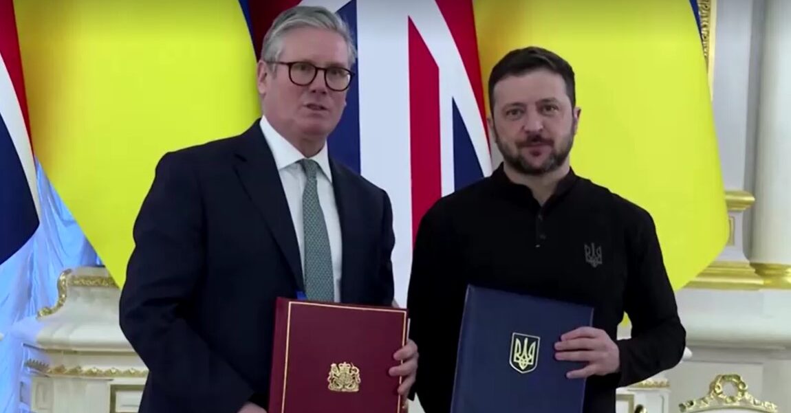 British PM and Ukraine President sign 100 year partnership deal