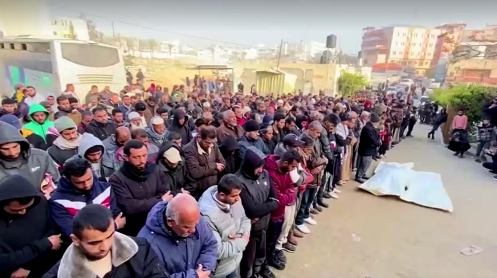 mourning for man killed from Israeli strike in Gaza