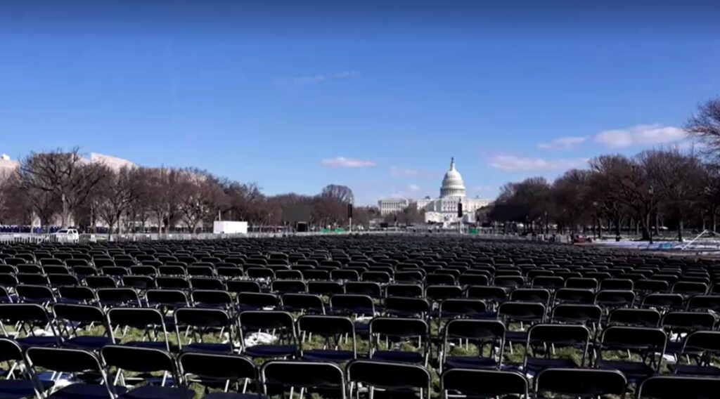 Inauguration Day event prepared outside of The U.S. Capitol