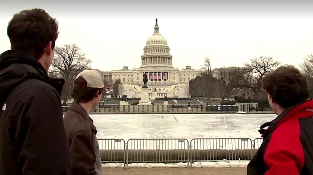 fences enclose the U.S. Capitol for Presidential inauguration