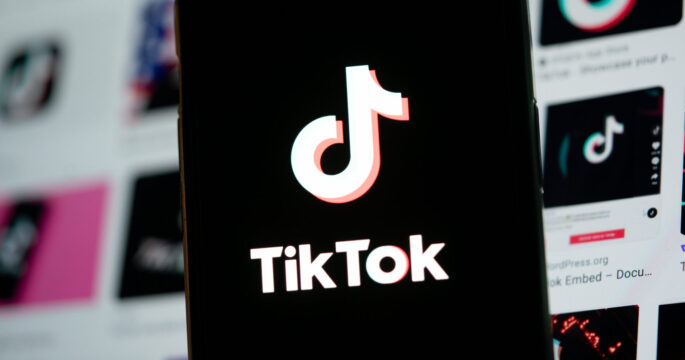 TikTok shown on smartphone screen