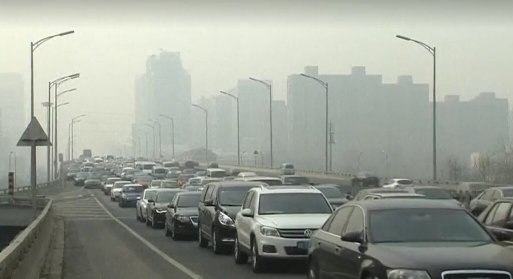 traffic in Beijing China in March 2013