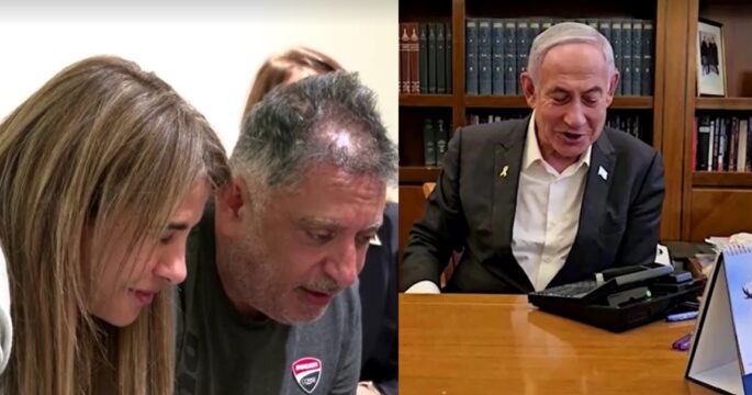 Netanyahu talks with released hostage parents