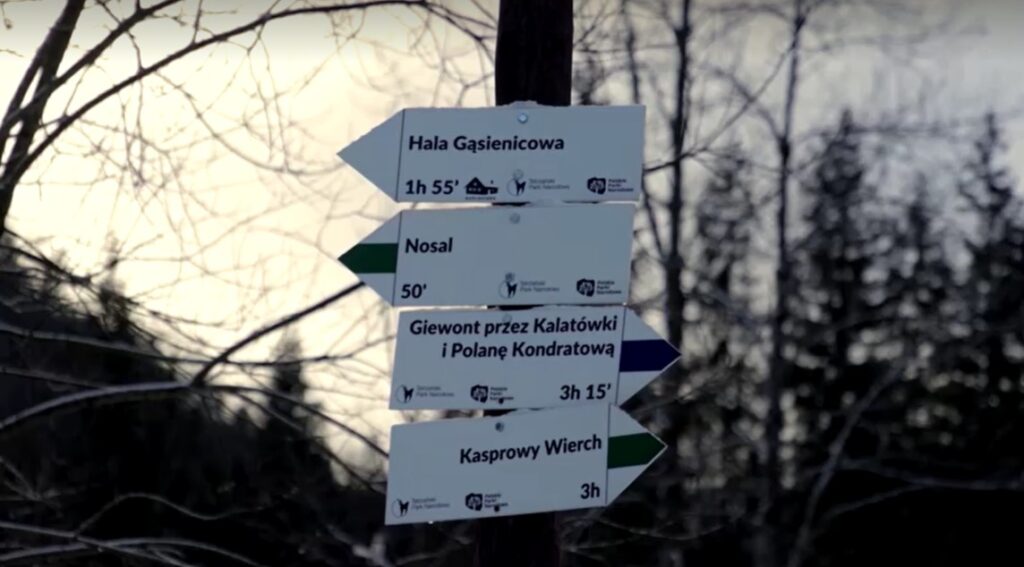 directions signs at Tatra National Park