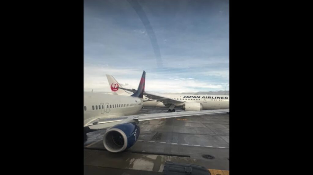 Japan Airlines jet wing hits Delta Air plane on ground in Seattle