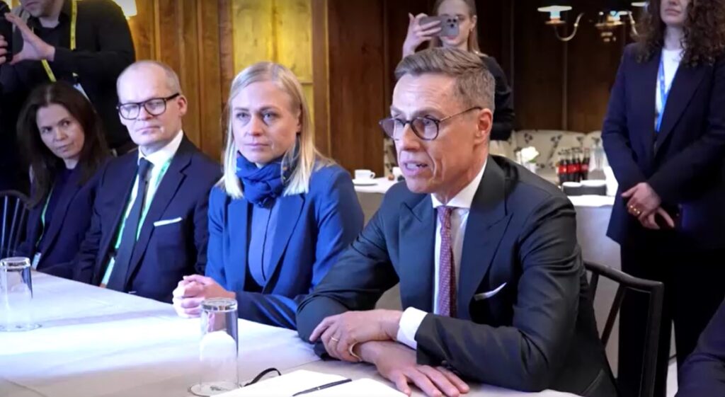 Finnish president Alexander Stubb