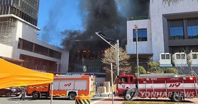 Fire at hotel construction site in Busan presumed to have started in utility room