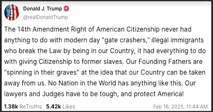 Trump posts on controversial issue of citizenship