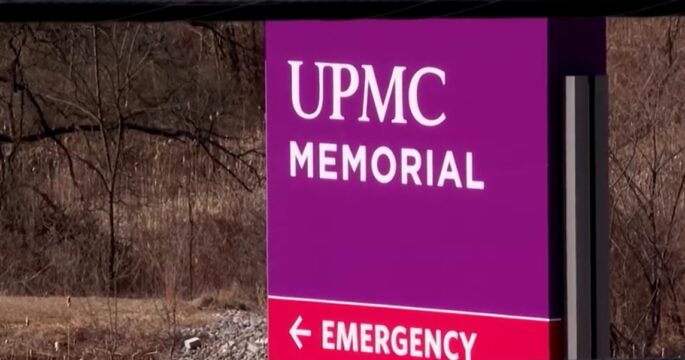 UPMC Memorial Hospital sign