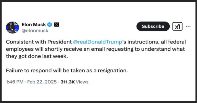 Musk threatens federal workers' employment over failure to report