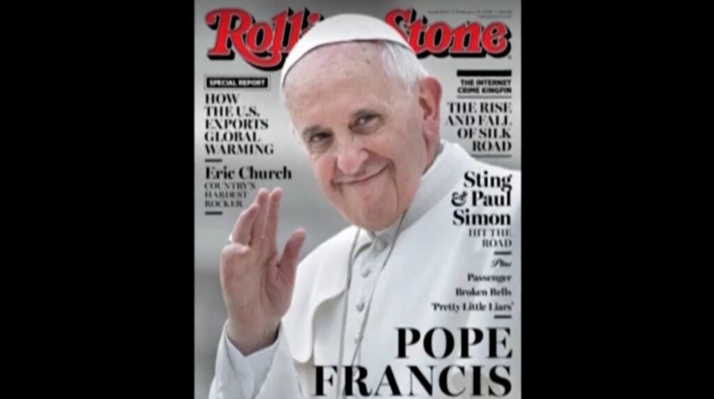 Pope on Rolling Stone cover