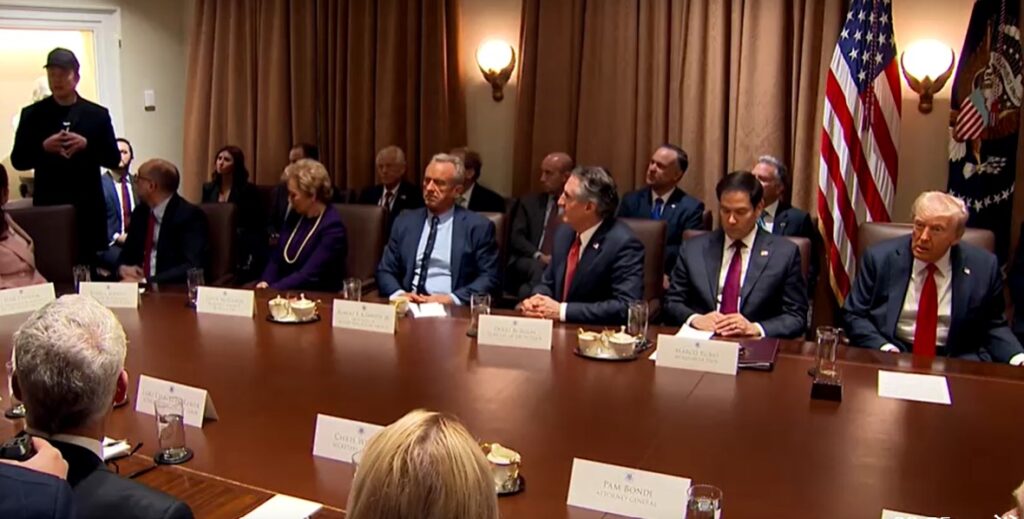 Musk in Trump's first cabinet meeting 