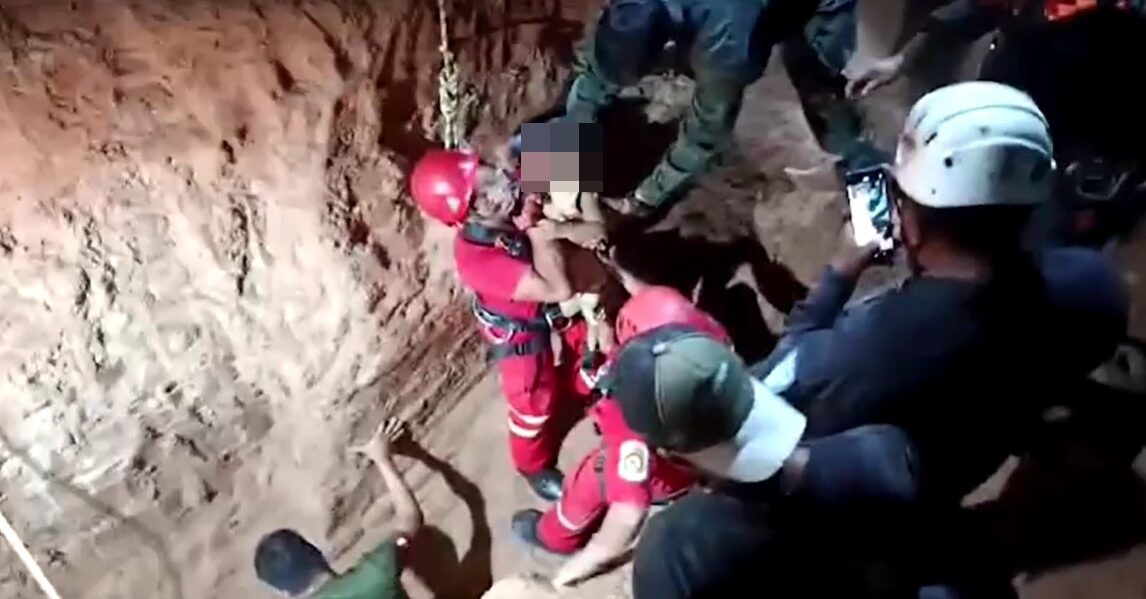 Toddler rescued after falling into well in Peru