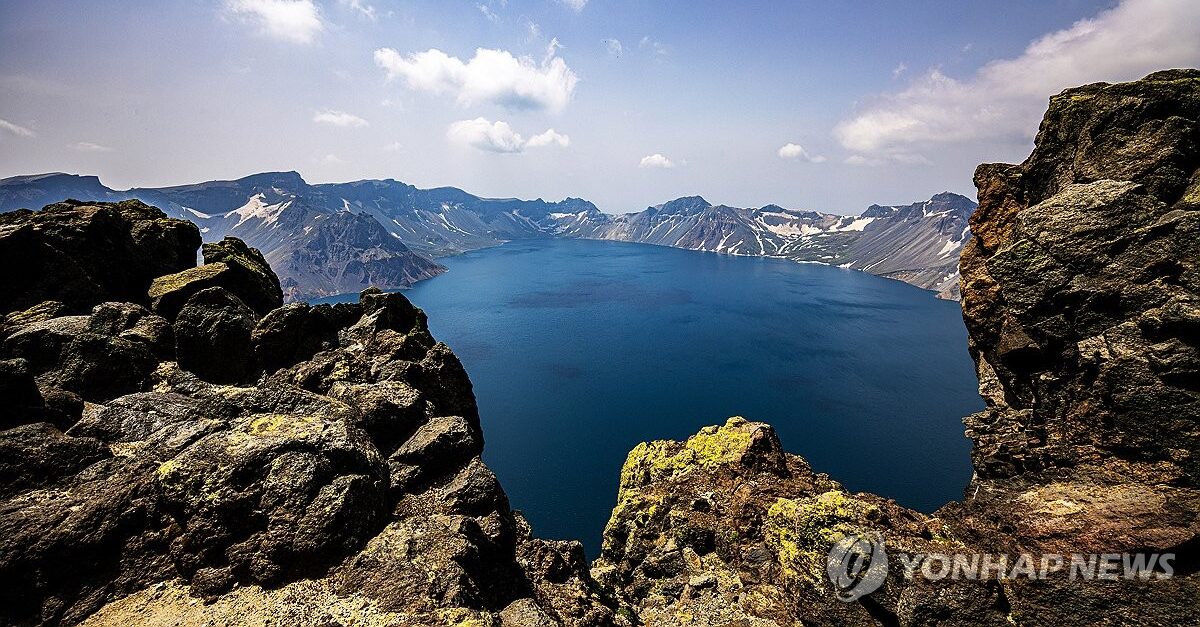 Mount Paektu on the North Korean-Chinese border