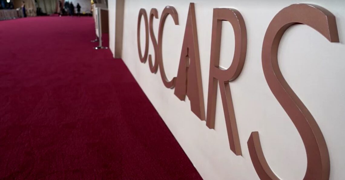 Oscar logo on floor