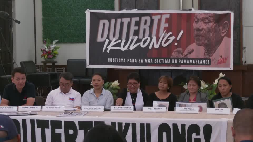 Families of Filipino 'drug war' victims urge accountability in Duterte investigation