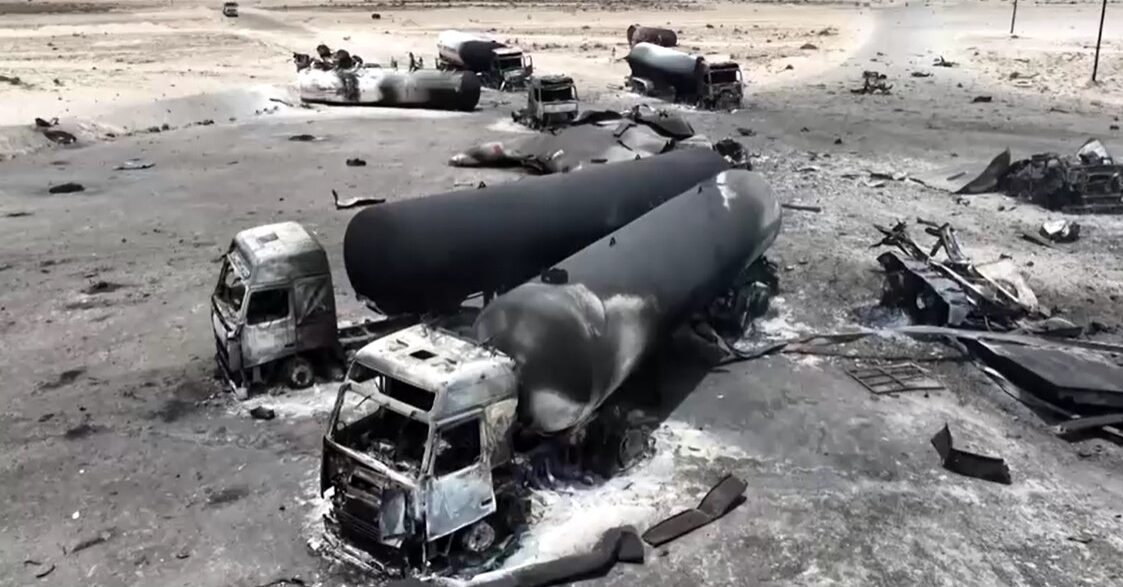 Drone shows aftermath of deadly US strike on Yemen oil terminal