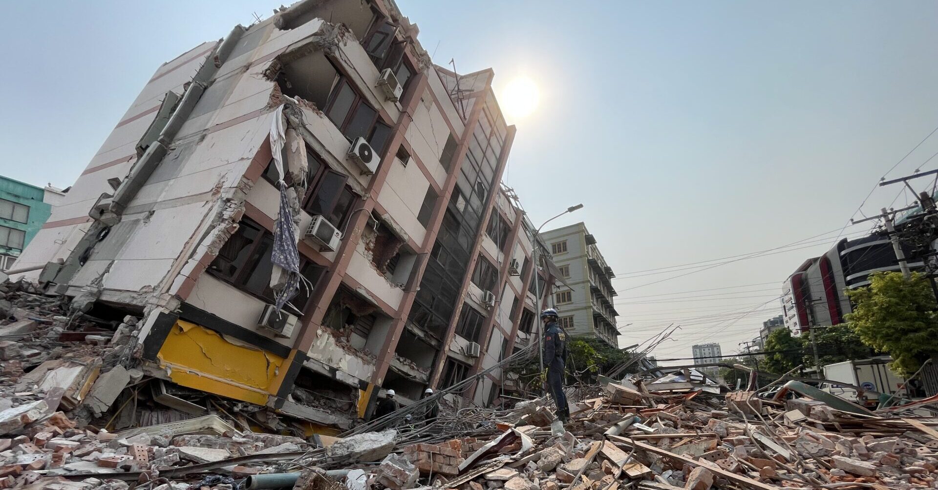 collapsed Sky Villa in Myanmar