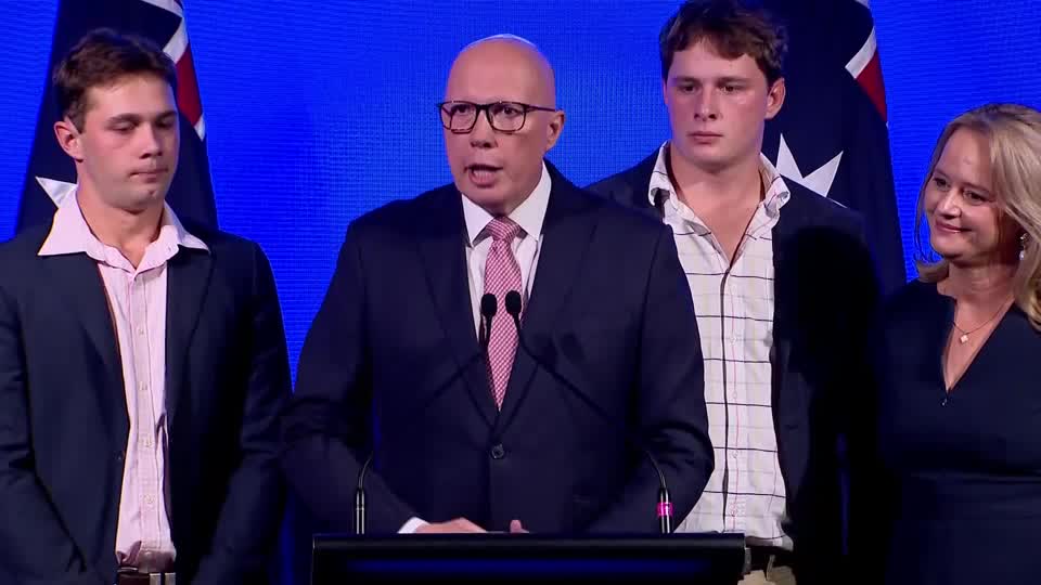 Australia's opposition leader Peter Dutton concedes defeat in general election