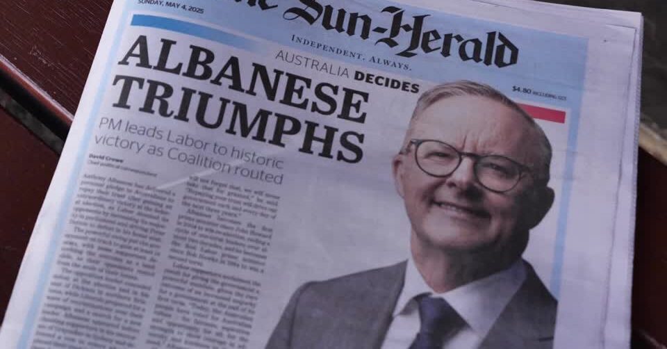 Albanese, Labor Party grace Australian front pages following election win