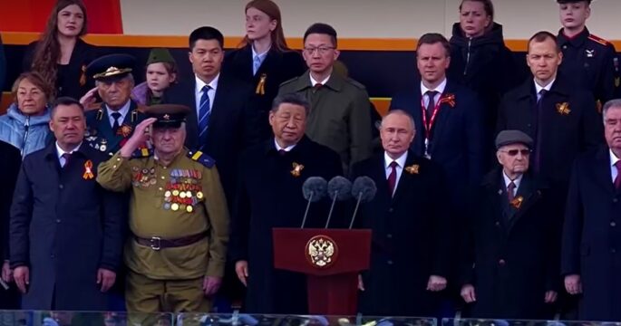 Russia's Putin and China's Xi in WWII Victory military parade