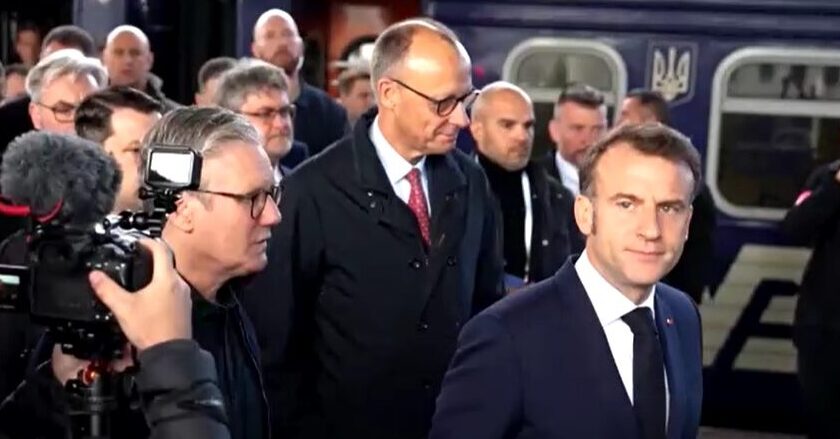 France, UK and German leaders arrive Ukraine