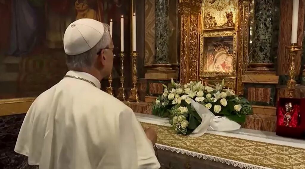 Pope Leo visits the Shrine of Our Lady of Good Counsel in Genazzano