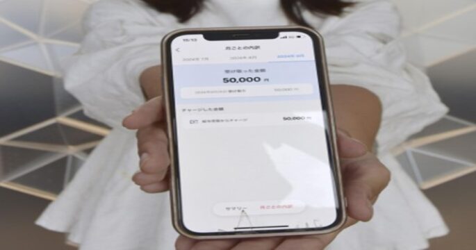 screen indicating that wages were paid to Japan's app PayPay