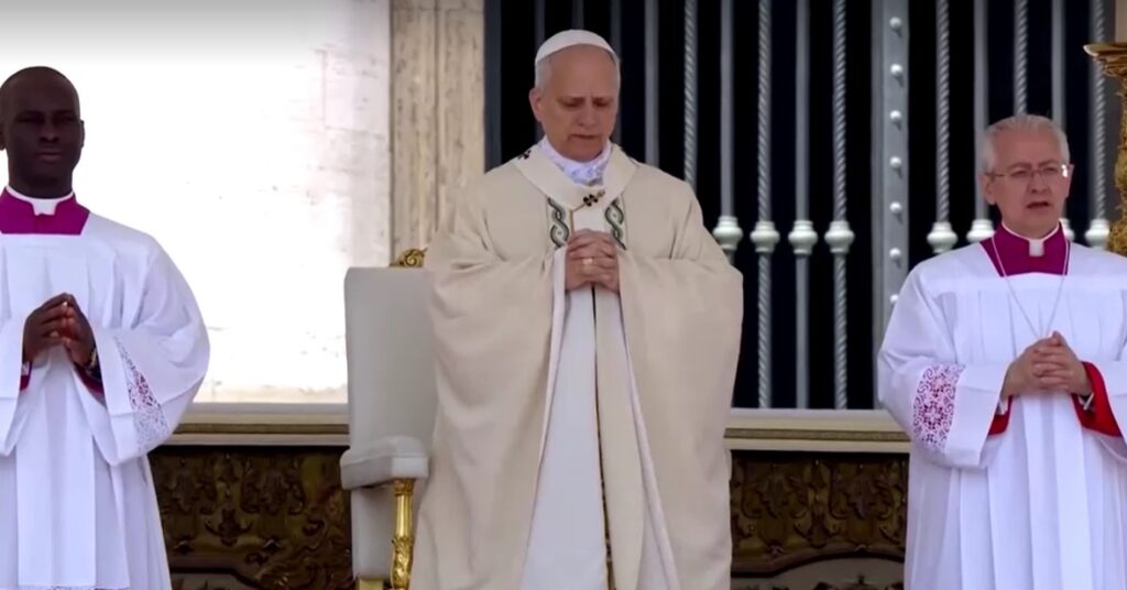 Pope Leo XIV in inaugural mass