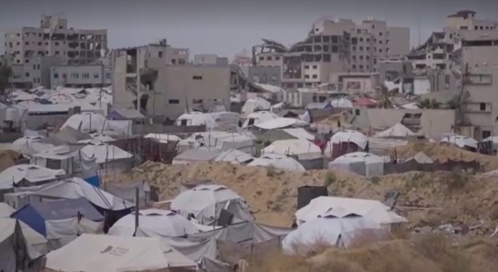 tents of displaced people in Gaza