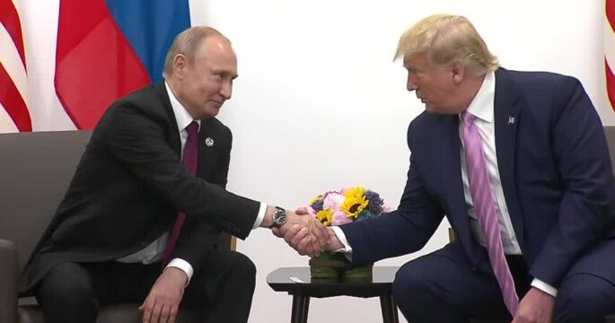U.S. President Donald Trump and Russian President Vladimir Putin met in person for the first time on July 7, 2017, on the sidelines of the G20 summit in Hamburg