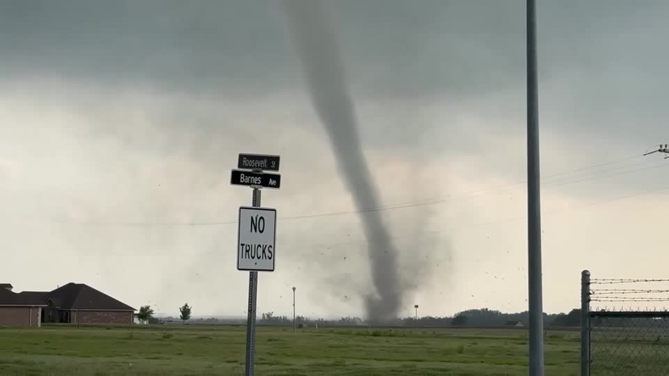 Fierce tornadoes caught on camera as severe weather hits Oklahoma 