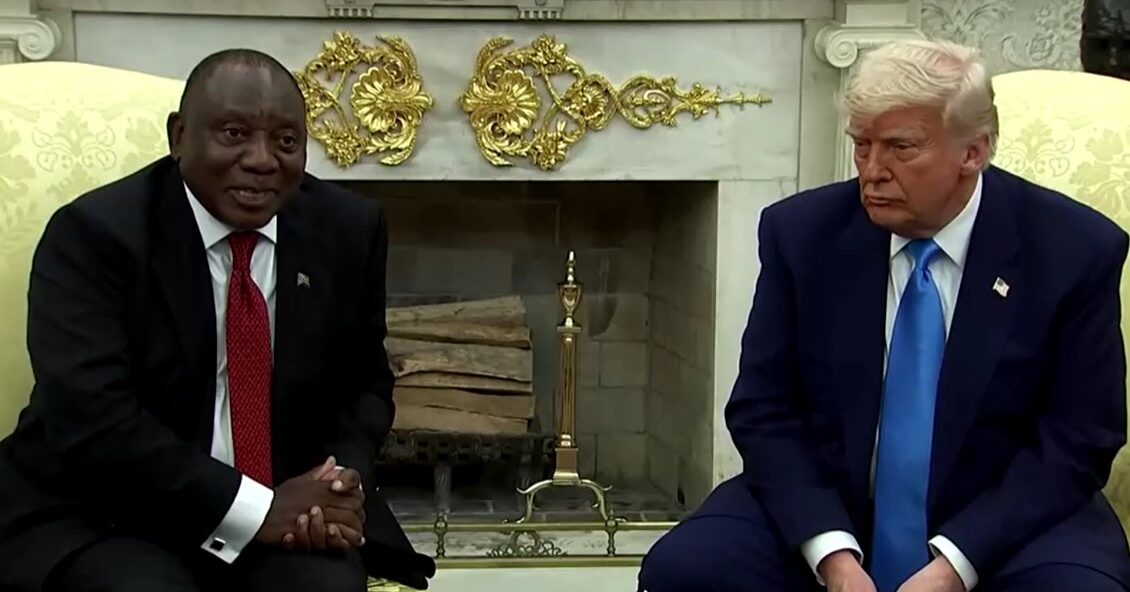 South Africa President keeps calm in Oval Office