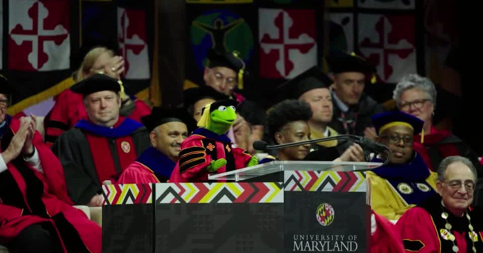 Kermit the Frog urges graduates to 'stay connected to your dreams' at University of Maryland commencement