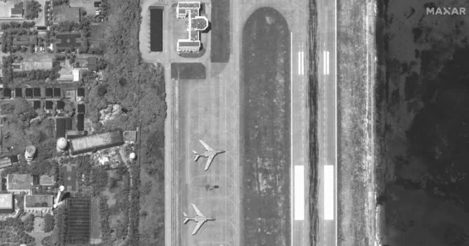 Satellite images show H-6 bombers on runway on Woody Island in the Paracel Archipelago