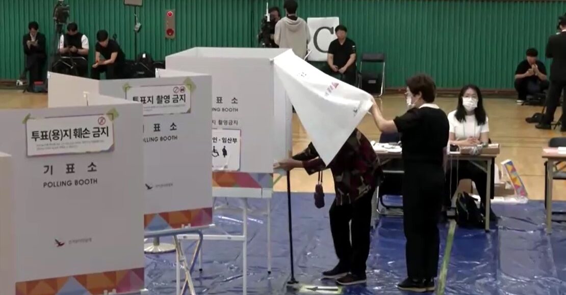 South Korea's presidential election voting place