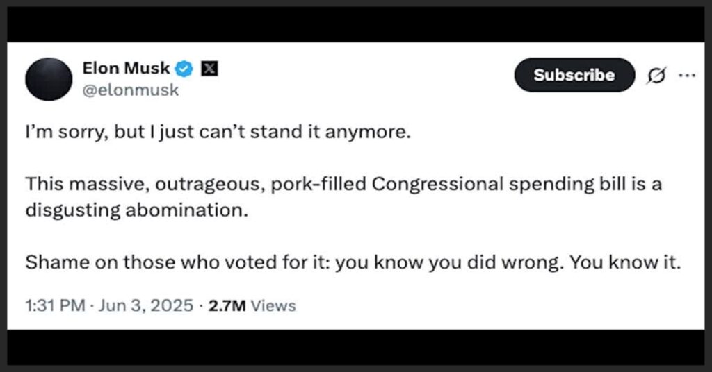 'Disgusting abomination' - Musk blasts spending bill