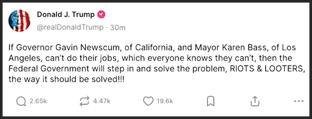 Trump's decision to send troop to LA