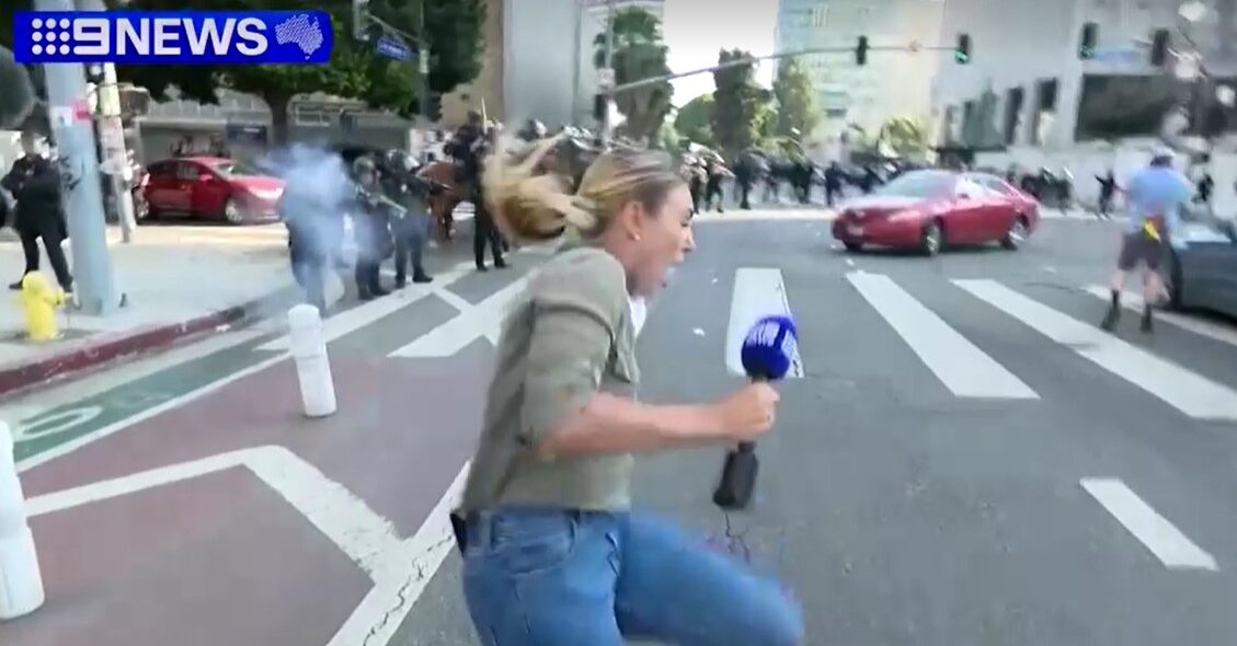 Australian journalist hit with rubber bullet during LA protests