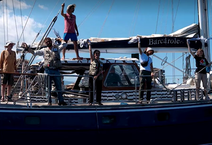 Greta Thunberg sailing with the Freedom Flotilla Coalition 