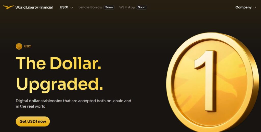 homepage of World Liberty Financial