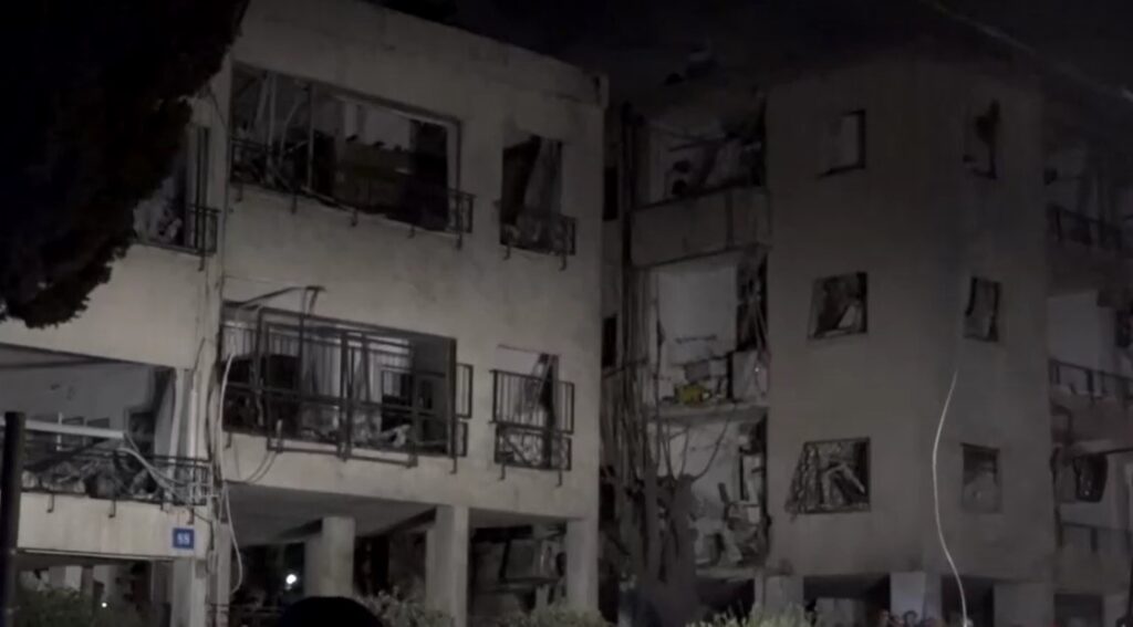 damages at Haifa stroke by Iran