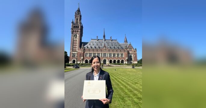 Cambodia's envoy in front of ICJ