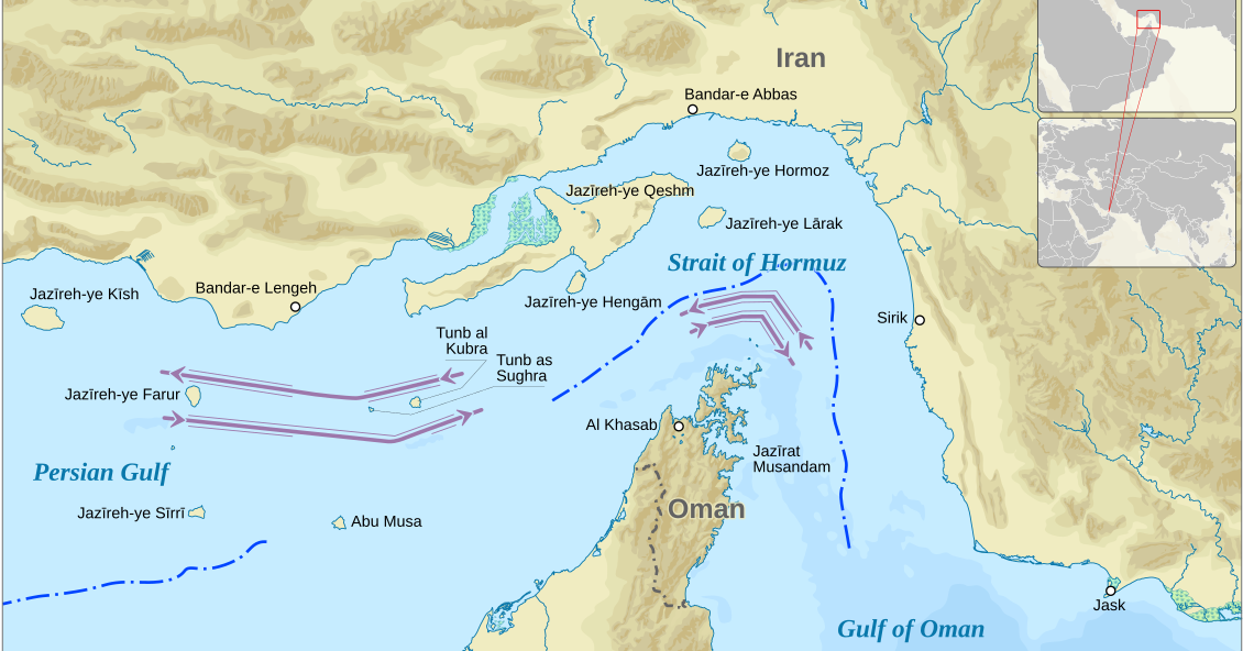 Strait of Hormuz map